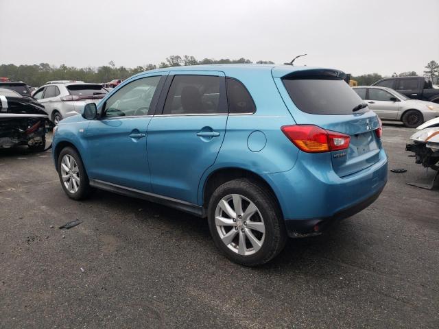 4A4AP4AU1EE024318 - 2014 MITSUBISHI OUTLANDER SE TURQUOISE photo 2