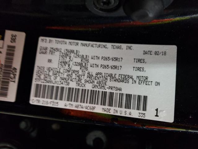 5TFCZ5ANXJX134730 - 2018 TOYOTA TACOMA DOUBLE CAB 黑色 照片 12