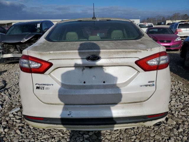 3FA6P0LUXDR197811 - 2013 FORD FUSION SE HYBRID WHITE photo 6