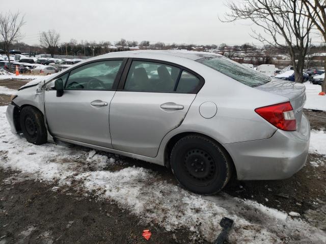 2HGFB2F57CH330481 - 2012 HONDA CIVIC LX SILVER photo 2