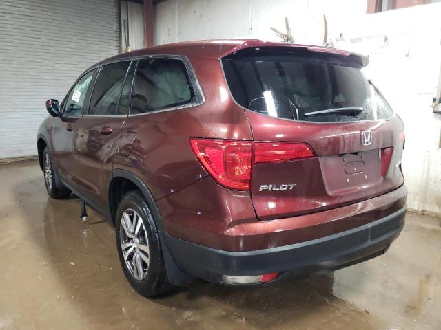 5FNYF6H54JB003426 - 2018 HONDA PILOT EXL BURGUNDY photo 2