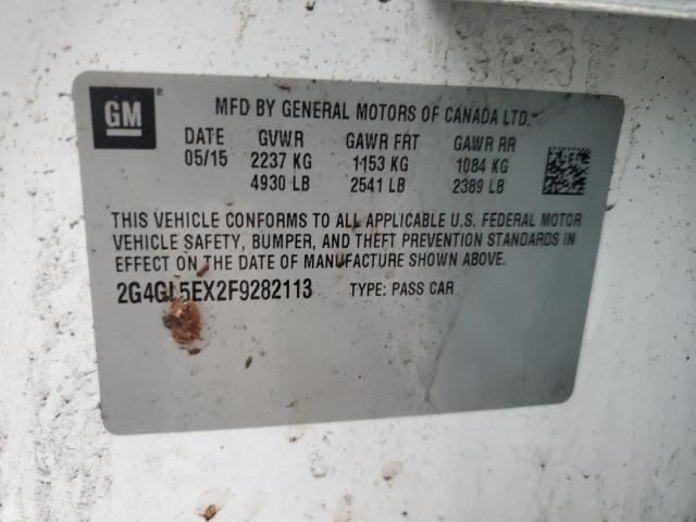 2G4GL5EX2F9282113 - 2015 BUICK REGAL 白色 照片 13