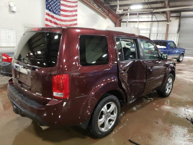 5FNYF4H5XEB008298 - 2014 HONDA PILOT EXL BURGUNDY photo 3