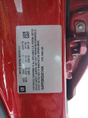 1G4PP5SK2C4213434 - 2012 BUICK VERANO RED photo 12