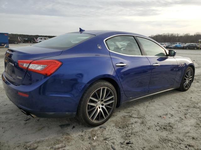 ZAM57XSA6F1130539 - 2015 MASERATI GHIBLI BLUE photo 3