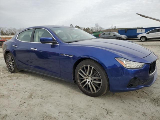 ZAM57XSA6F1130539 - 2015 MASERATI GHIBLI BLUE photo 4