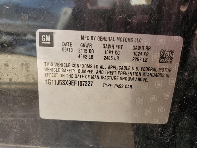 1G11J5SX9EF107327 - 2014 CHEVROLET MALIBU LTZ შავი ფოტო 10