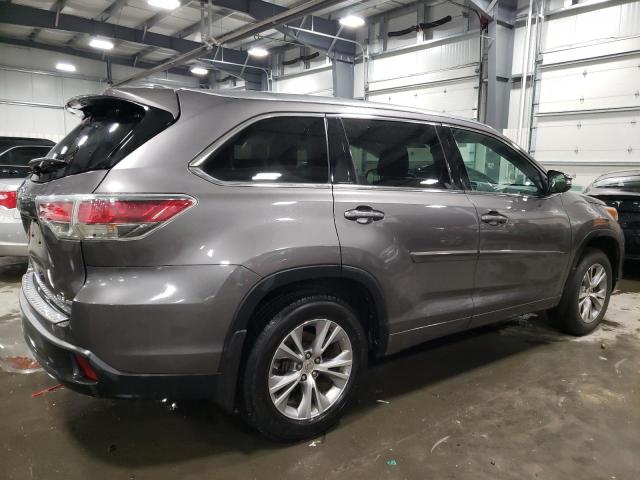 5TDJKRFH6FS164181 - 2015 TOYOTA HIGHLANDER XLE ნაცრისფერი ფოტო 3