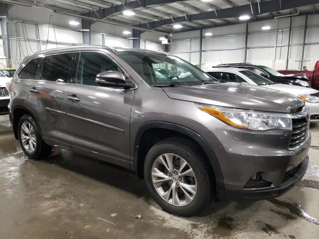 5TDJKRFH6FS164181 - 2015 TOYOTA HIGHLANDER XLE ნაცრისფერი ფოტო 4