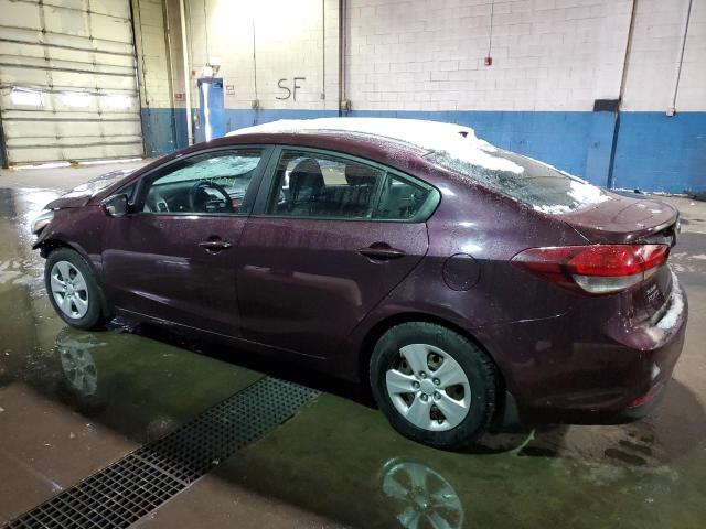 3KPFK4A77HE072467 - 2017 KIA FORTE LX BURGUNDY photo 2