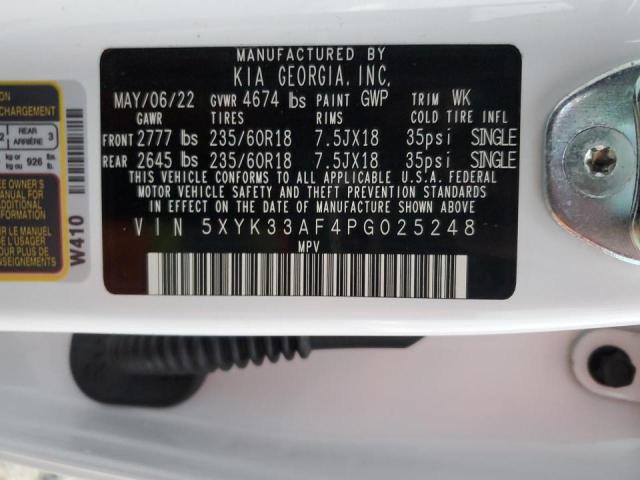 5XYK33AF4PG025248 - 2023 KIA SPORTAGE EX WHITE photo 13