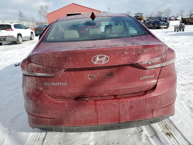 KMHD84LF4HU249628 - 2017 HYUNDAI ELANTRA SE RED photo 6