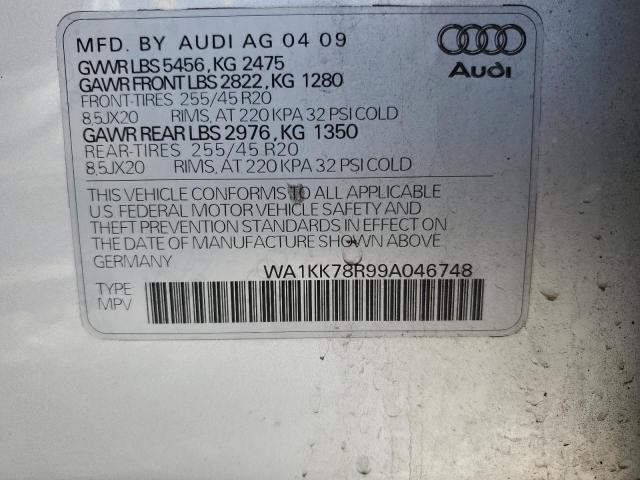 WA1KK78R99A046748 - 2009 AUDI Q5 3.2 SILVER photo 12