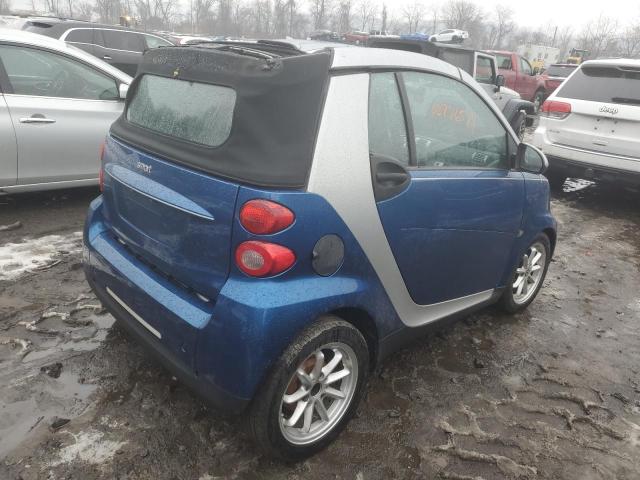 WMEEK31X88K203717 - 2008 SMART FORTWO PASSION BLUE photo 3