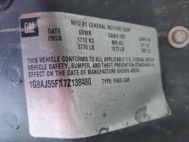 1G8AJ55FX7Z138480 - 2007 SATURN ION LEVEL 2 红色 照片 12