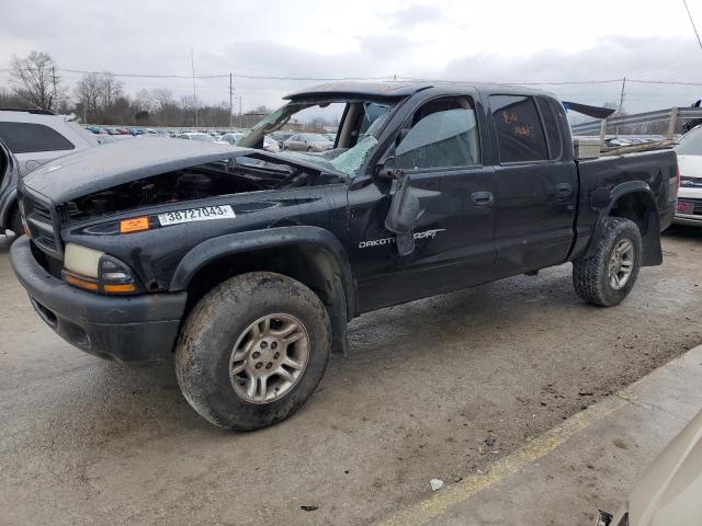 1B7HG2AX81S271884 - 2001 DODGE DAKOTA QUAD BLACK photo 1