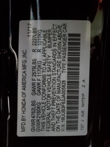 19UUB3F63JA005828 - 2018 ACURA TLX TECH+A Черный фото 13