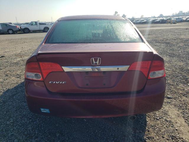 19XFA1F66AE037278 - 2010 HONDA CIVIC LX-S BURGUNDY photo 6