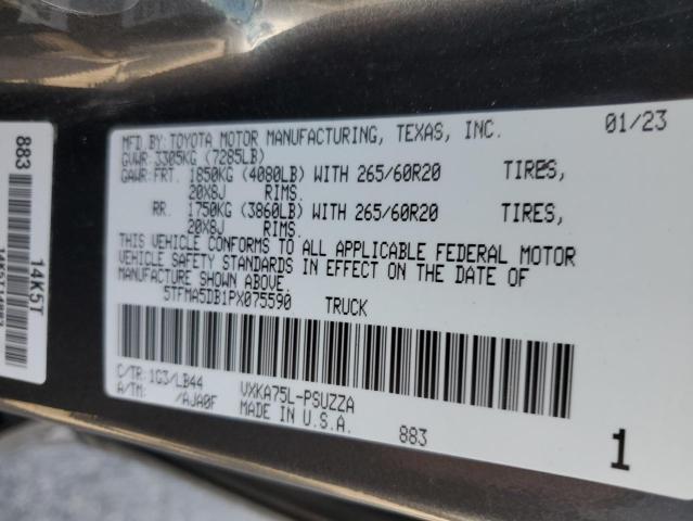 5TFMA5DB1PX075590 - 2023 TOYOTA TUNDRA CREWMAX PLATINUM Grafit foto 12