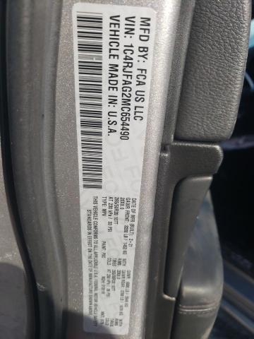 1C4RJFAG2MC654490 - 2021 JEEP GRAND CHER LAREDO 银色 照片 12