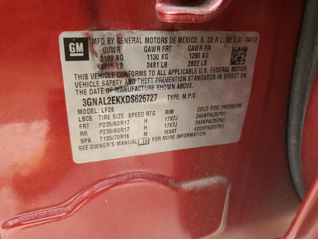 3GNAL2EKXDS626727 - 2013 CHEVROLET CAPTIVA LS 红色 照片 14