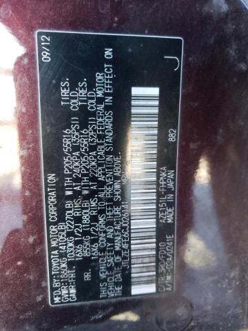 JTLZE4FE6CJ026141 - 2012 TOYOTA SCION XB Kastanienbraun Foto 12