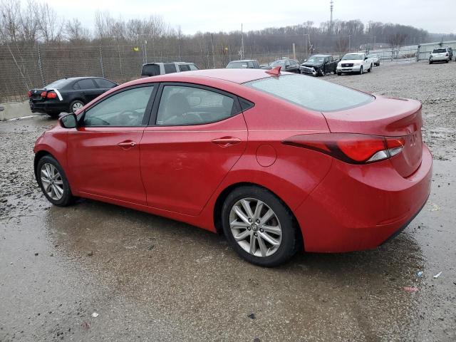 KMHDH4AEXFU345769 - 2015 HYUNDAI ELANTRA SE RED photo 2