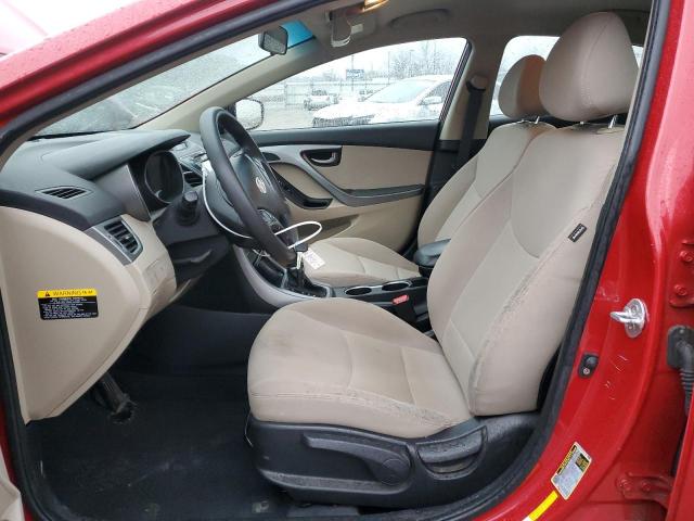 KMHDH4AEXFU345769 - 2015 HYUNDAI ELANTRA SE RED photo 7