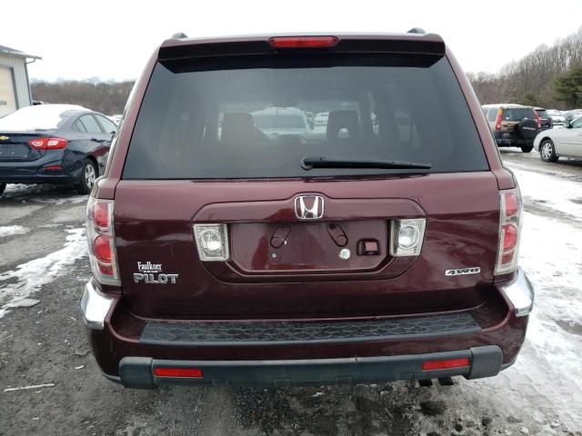 5FNYF18708B007651 - 2008 HONDA PILOT EXL MAROON photo 6