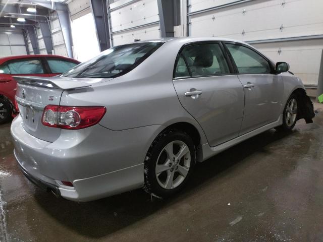 2T1BU4EEXBC675680 - 2011 TOYOTA COROLLA BASE SILVER photo 3