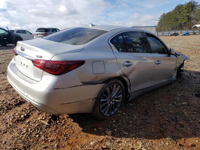 JN1EV7AR0KM557633 - 2019 INFINITI Q50 LUXE SILVER photo 3