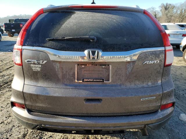 5J6RM4H95FL131724 - 2015 HONDA CR-V TOURING GRAY photo 6