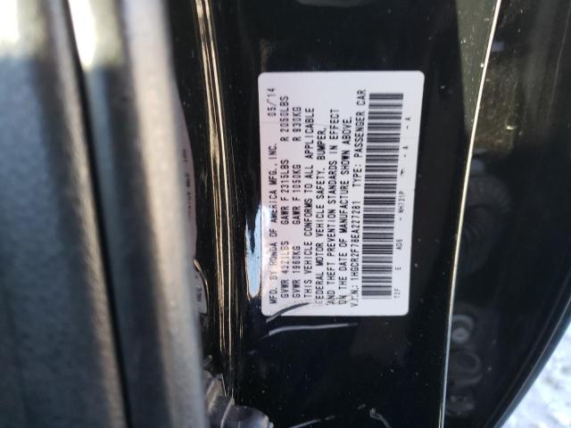 1HGCR2F78EA227281 - 2014 HONDA ACCORD EX BLACK photo 12