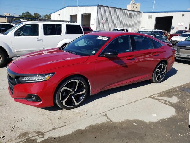 1HGCV1F38MA119504 - 2021 HONDA ACCORD SPORT RED photo 1