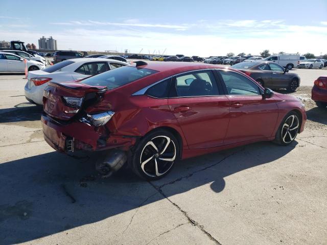 1HGCV1F38MA119504 - 2021 HONDA ACCORD SPORT RED photo 3