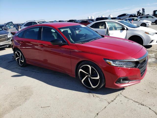 1HGCV1F38MA119504 - 2021 HONDA ACCORD SPORT RED photo 4