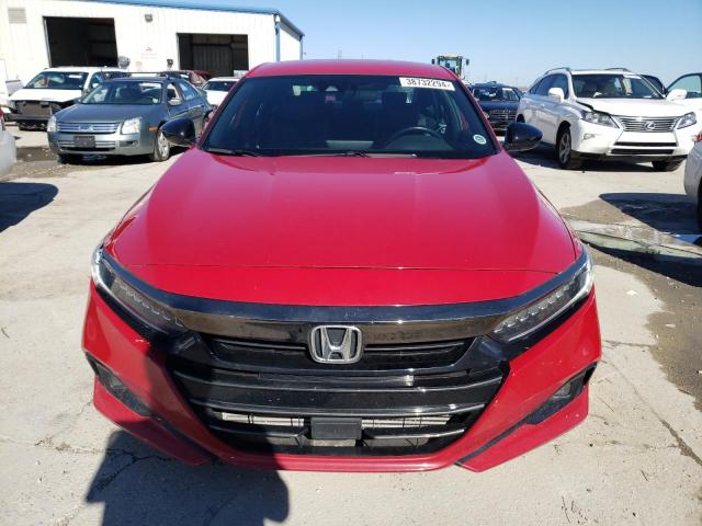 1HGCV1F38MA119504 - 2021 HONDA ACCORD SPORT RED photo 5