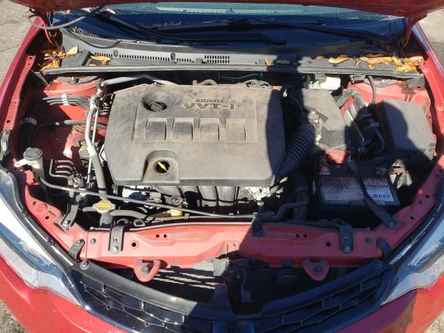 2T1BURHEXEC047485 - 2014 TOYOTA COROLLA L RED photo 11