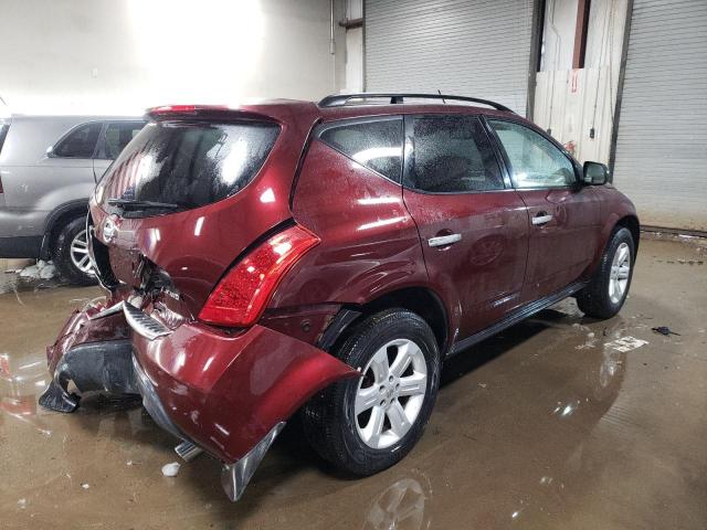 JN8AZ08W97W633420 - 2007 NISSAN MURANO SL MAROON photo 3