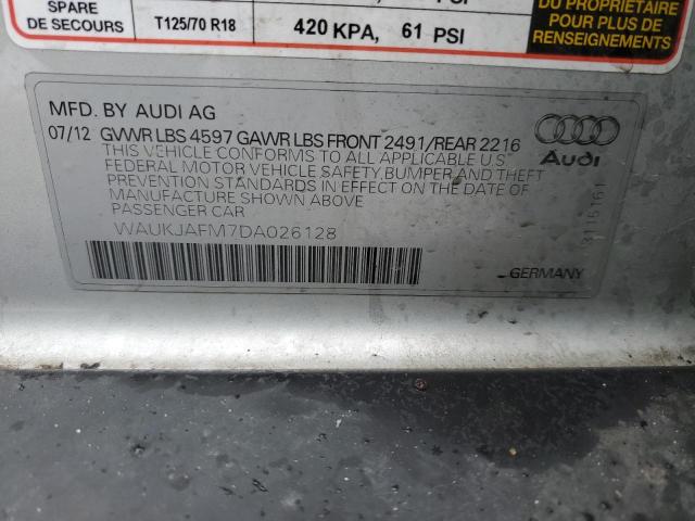 WAUKJAFM7DA026128 - 2013 AUDI A3 PREMIUM PLUS SILVER photo 12