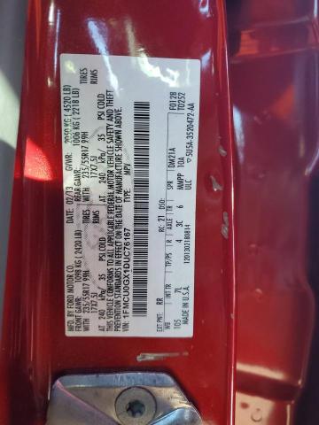 1FMCU0GX1DUC76167 - 2013 FORD ESCAPE SE RED photo 12