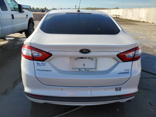 3FA6P0LUXFR295269 - 2015 FORD FUSION SE HYBRID WHITE photo 6