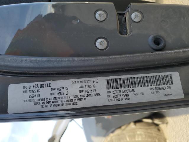 2C3CDZFJ5KH596196 - 2019 DODGE CHALLENGER R/T SCAT PACK GRAY photo 12