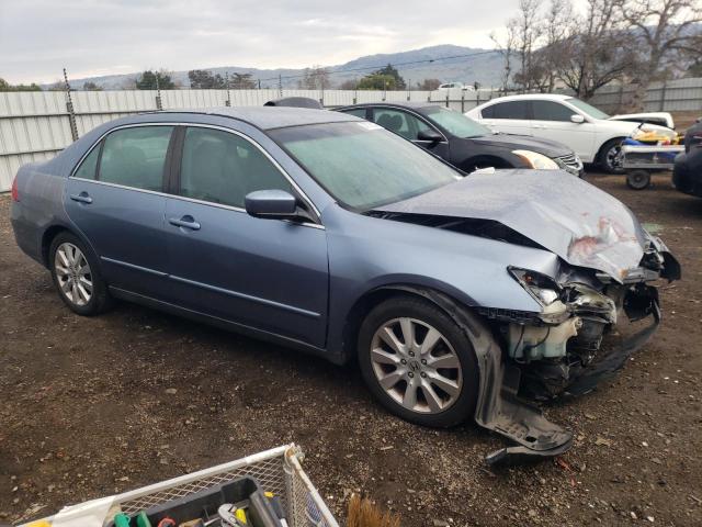 1HGCM66497A074750 - 2007 HONDA ACCORD SE BLUE photo 4