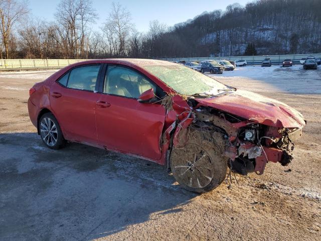 2T1BURHE7KC166610 - 2019 TOYOTA COROLLA L RED photo 4