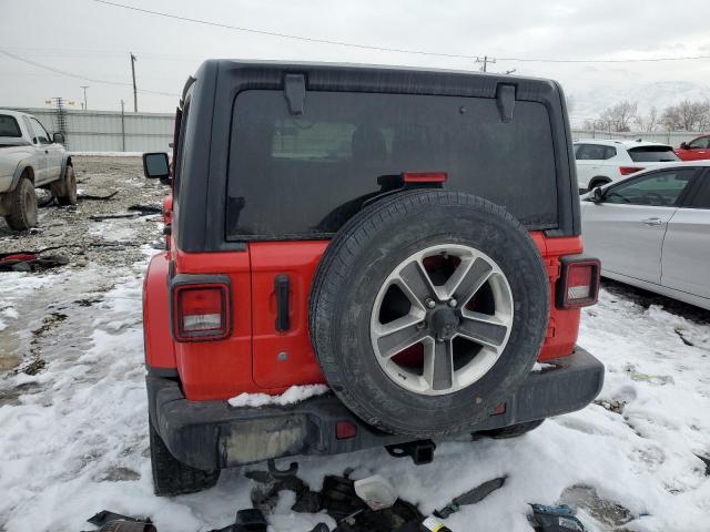 1C4HJXEG0KW528510 - 2019 JEEP WRANGLER U SAHARA RED photo 6