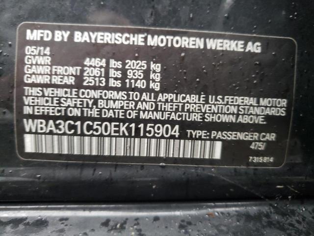 WBA3C1C50EK115904 - 2014 BMW 328 I SULEV BLACK photo 12