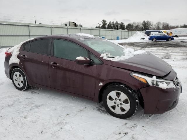 3KPFK4A74HE028359 - 2017 KIA FORTE LX MAROON photo 4