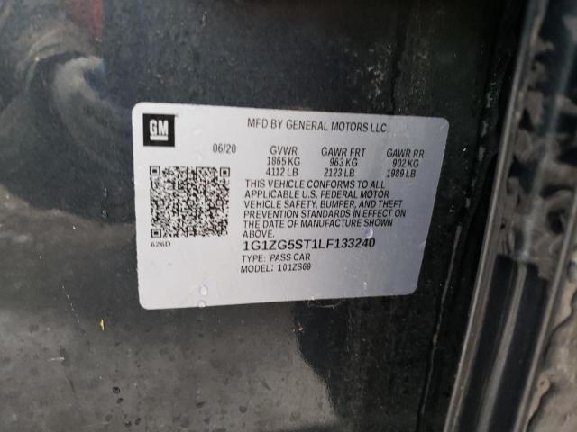 1G1ZG5ST1LF133240 - 2020 CHEVROLET MALIBU RS 石墨色 照片 12