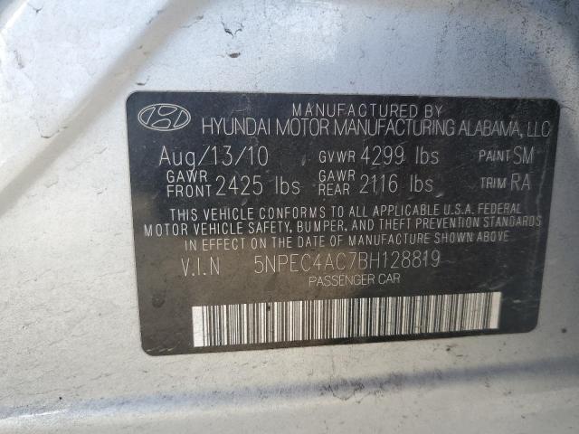 5NPEC4AC7BH128819 - 2011 HYUNDAI SONATA SE SILVER photo 12